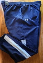 NWT UNDER ARMOUR MEN&#39;S NAVY BLUE VITAL WOVEN ATHLETIC PANTS 3XLT  3XL TALL - $28.04