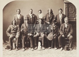 Oglala Sioux Native American Delegation To Washington D.C. 5X7 Sepia Photo - $9.49