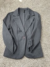 Ambition womens gray overcoat quarter sleeve blazer casual Size Small Bu... - $12.19