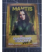 2017 Marvel AMC Guardians of the Galaxy Volume 2 Mantis IMAX Promo Card ... - £4.75 GBP