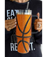 Chestnut Game Day Basketball Rhinestone Studded 40 Oz Tumbler - $34.41