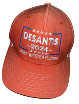 Desantis 2024 Make America Florida Orange Embroidered Snap Back Mesh Trucker Hat - £7.47 GBP