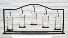 Western Black Arched Metal Stand Decorative 5 Penta Votive Candles Candl... - $69.99