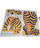 VTG Cut &amp; Sew Tiger Cotton Fabric Panel, Toy Pillow Stuffed ~30&quot; Orange,... - £22.88 GBP