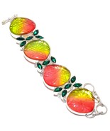 Bi-Color Tourmaline and Tasvorite Gemstone Handmade Jewelry Bracelet 7-8&quot;  - $18.99