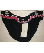 NWT WOMENS profile by gottex RUFFLY BLACK BIKINI BOTTOM   SIZE 14 - €16,19 EUR