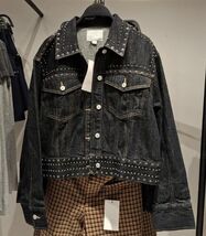 ZARA BNWT 2025. DARK INDIGO STUDDED DENIM EFFECT JACKET. 0695/270/443 - $105.05