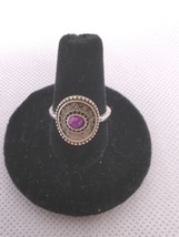 Paparazzi Fashion Jewelry Purple Man Made Stone Antique Oval Size 8 New No Tags - £2.37 GBP