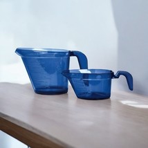 Tupperware Micro Measuring Cups Pitcher Set Color Indigo Cobalt Blue 1149 - $454.06 MXN