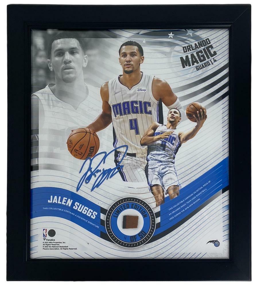 JALEN SUGGS Magic Framed 15&quot; x 17&quot; Game Used Basketball Collage LE 4/50 - $295.00