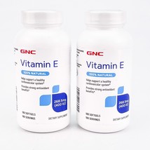 GNC Vitamin E 400IU 180 Softgels Lot Of 2 BB8/24 - £18.87 GBP