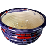 Blue Red Dots Dimple Wave Pattern Modern Planter Plant Pot Ceramic 4.5&quot; ... - €34,73 EUR