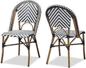 Baxton Studio Dining Chairs, One Size, White/Blue - £357.71 GBP
