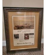 1967 Mercury Cougar Car Ad &quot;The Man&#39;s Car&quot; Framed Art 12&#39;&#39; x 15&#39;&#39; - $49.99