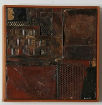 Mixed Media Collage by Father Bill Moore on Canvas 12 x 12 in Wood Frame - £1,661.34 GBP