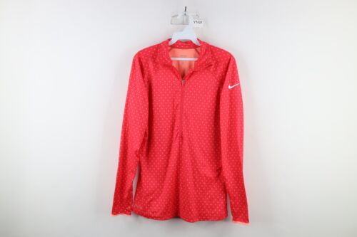 Primary image for Nike Pro Womens Large Polka Dot Fleece Lined Training Half Zip Pullover Sweater