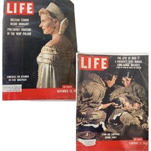 2 Vintage 1956 LIFE Magazines 50s Old Ad Russia Stone Age Spud News Ephemera Lot - $14.84