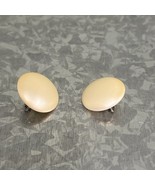 Vintage White Pearl Like  Clip On Earrings Accents Mid Century - $27.33 CAD