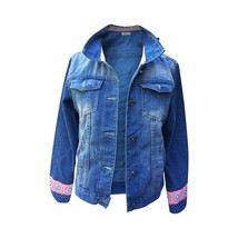 Hadley Pollet pansy flower jean jacket size S - $169.29