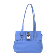 Patrizia Pepe Italian Made Periwinkle Blue Genuine Leather Small Shoulder Bag - £365.21 GBP