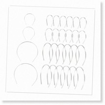 Silver Doll Hair Hoop Set - 24 Pack for 7-8inch BJD Dolls. Create Stylish Hair A - £25.77 GBP