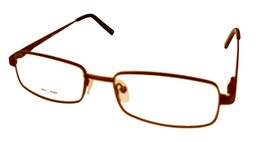 Levi Mens Ophthalmic Eyeglass Dark Brown Rectangle Rimless Metal Frame 557 A - £28.52 GBP