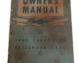 1948 Chevrolet Passenger Cars Owner&#39;s Manual - $9.85