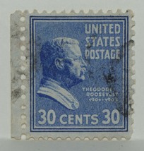 Vintage Stamps American America Usa States 30 Cent Presidential Roosevelt X1 B25 - £1.39 GBP