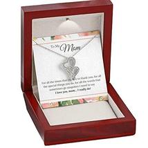 to My Mom I Love You, I Really Do Double Hearts Necklace Message Card from Son D - £35.77 GBP