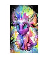 Diamond Painting For Cartoon Dragon, 12&quot;x16&quot; Paint by Numbers - £9.53 GBP