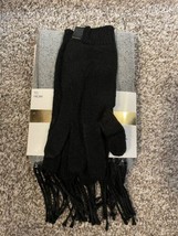 Calvin Klein Grey Muffler Scarf And Black Touch Glove Set 2-Piece Set Womens - £23.73 GBP