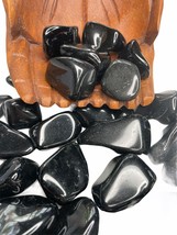 6x Black Tourmaline Tumbled Stone 30-40mm Highly Polished Reiki Healing ... - $15.98