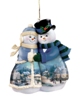 Holiday Acrylic Car Ornament, Backpack Access, Tree Decor- New - Snowman Couple - £10.37 GBP
