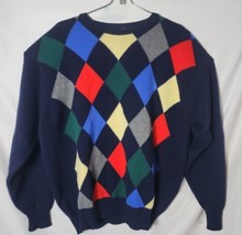 Norm Thompson Men Size 44 Wool Multicolor Pullover Sweater - £54.60 GBP