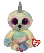 Ty Beanie Boo Cooper Sloth Rainbow Unicorn Tie Dye Medium Buddy Stuffed Toy 10&quot; - £11.36 GBP
