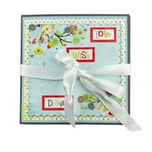 Scrapbook Album Handmade Fold-Out Style 12 Pages Love Wish Dream Theme 6&quot; x 6&quot; - £23.07 GBP