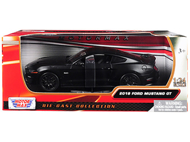 2018 Ford Mustang GT 5.0 Matt Black with Black Wheels 1/24 Diecast Model Car by  - $42.27