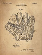 8706.Decorative Poster.Patent invention.Baseball glove.Home interior design art - £12.94 GBP+