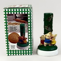 Vintage Polystone Ceramic Cookie Stamp Art  Pigs w/ Box NOS - £10.78 GBP