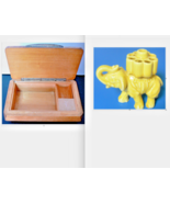 Italian &quot;Sigarelle&quot; Wooden Cigarette Box Match Holder Striker Brass w/El... - $26.74 CAD