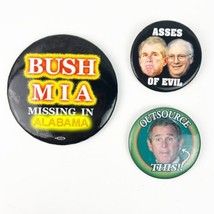 3 George Bush 2004 Election Anti-Bush Political Buttons Cheney Alabama President - £20.07 GBP