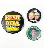 3 George Bush 2004 Election Anti-Bush Political Buttons Cheney Alabama P... - $34.45 CAD