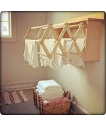 LARGE DRYING RACK 35&quot; WALL UNIT SHELF - Handmade Maple Laundry Room Stor... - $4,523.34 MXN