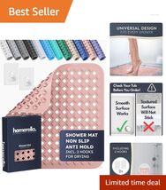 Quick Drying Anti-Slip Shower Mat with Suction Cups - Ideal for Safety - $49.45