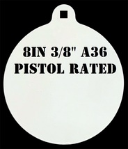 8in NRA 3/8in Mild Steel Shooting Target - 1pc Metal Pistol Gong Plate Set - $593.39 MXN