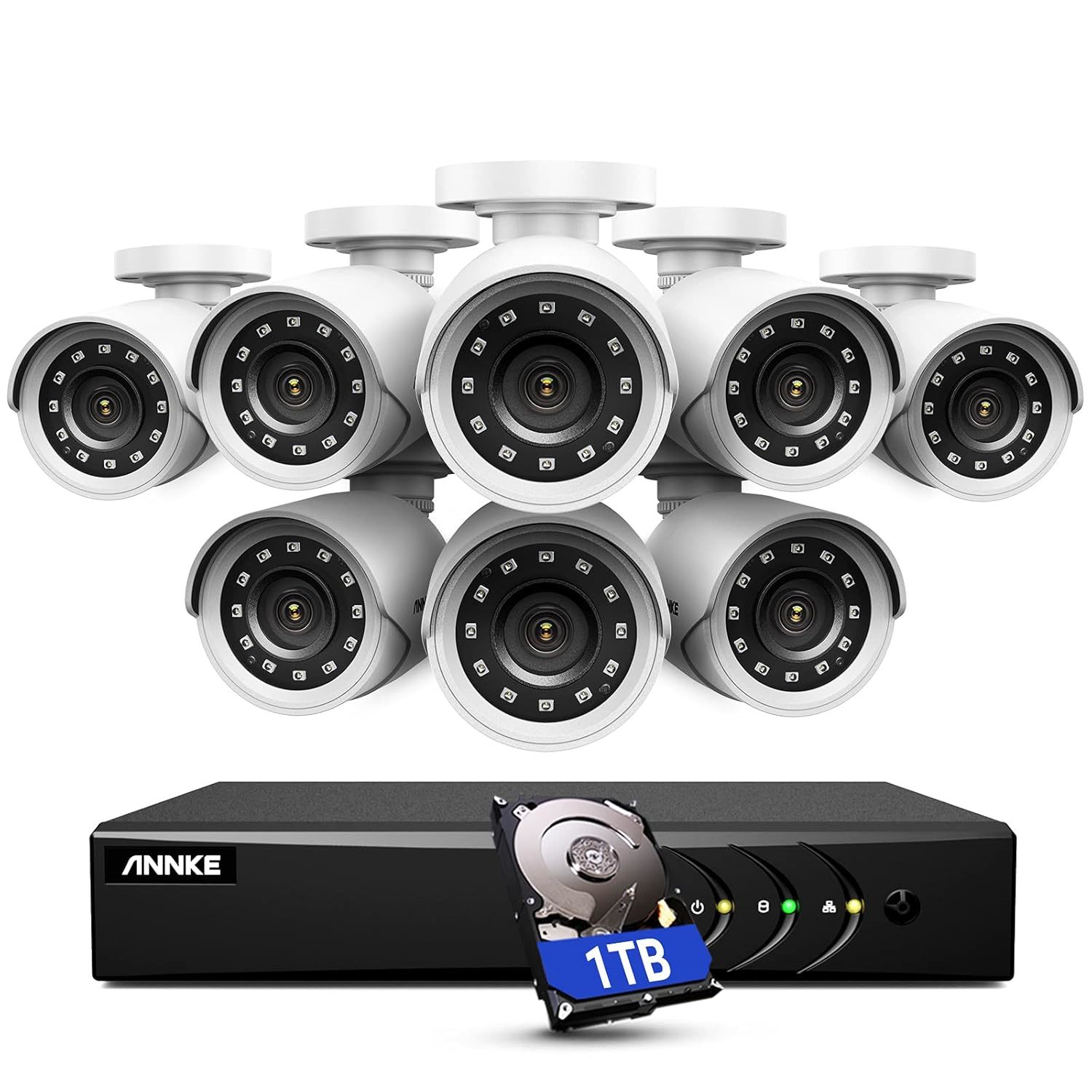 ANNKE 3K Lite Wired Security Camera System with AI Human/Vehicle Detection, H.26