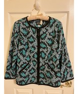 Bob Mackie Wearable Art Zip Up Blazer, Sz M - $20.00