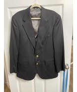 VTG Ralph Lauren Polo University Club Sport Coat Blazer 42R Black Gold B... - £30.94 GBP