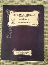 Refrain de Derceau (Cradle Song) 1935 Sheet Music by Selim Palmgren  Kaleidoscop - £1.59 GBP