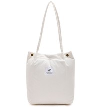 Simple Women Package Print Bear Canvas Bag White3 - £7.18 GBP